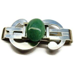 Green Dollar S Money Clip Silver Tone Cash Holder Wallet Credit Card ID